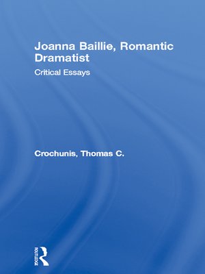 cover image of Joanna Baillie, Romantic Dramatist